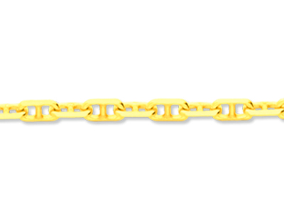 Kette Forçat Marine, Diamantbesetzt, 3 Mm, 50 Cm, Gelbgold 18k - Standard Bild - 2