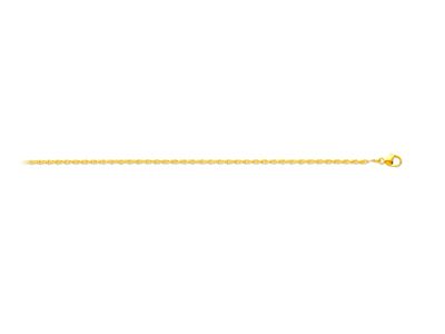 Gliederkette Massive Corde 1,50 Mm,40 Cm, Gelbgold 18k - Standard Bild - 1