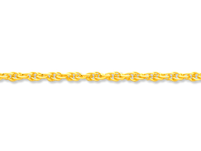 Gliederkette Massive Corde 1,50 Mm,40 Cm, Gelbgold 18k - Standard Bild - 2