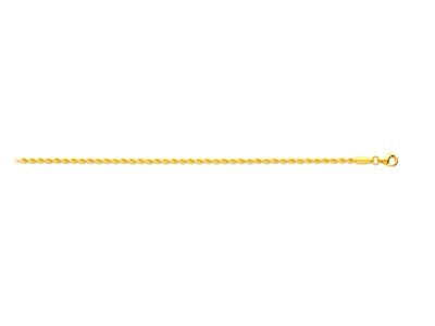 Maschenkette Massives Seil 2 Mm, 45 Cm, Gelbgold 18k