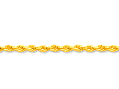 Massive Kordelgliedkette, 2 Mm, 45 Cm, 18k Gelbgold - Standard Bild - 2