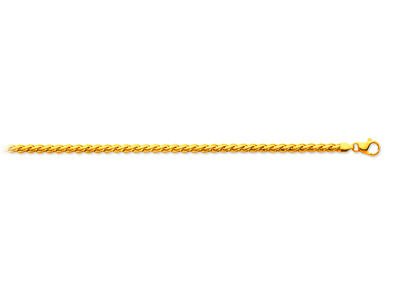 Kette Aus Flachen Palmblatt-maschen 3,60 Mm, 42 Cm, Gelbgold 18k - Standard Bild - 1