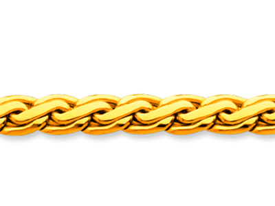 Kette Aus Flach Palmier-glied 5,50 Mm, 45 Cm, Gelbgold 18k - Standard Bild - 2