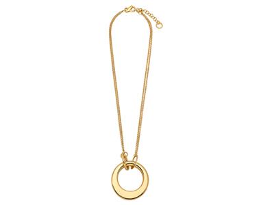 Halskette Motif Cercle 36 Mm, 48 Cm, 18k Gelbgold. Ref. 4630 - Standard Bild - 1