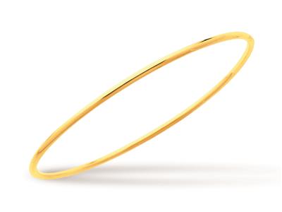 Armband Massive Binse, Runder Draht 2 Mm, Runde Form 58 Mm, Gelbgold 18k - Standard Bild - 1