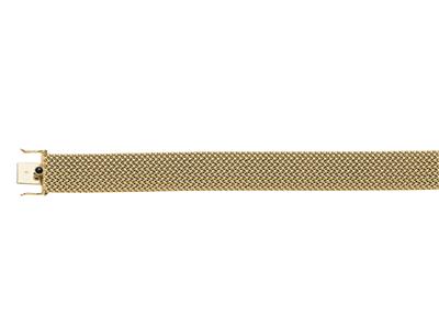 Armband Aus Polnischen Maschen 16 Mm, 19 Cm, 18 Karat Gelbgold - Standard Bild - 1