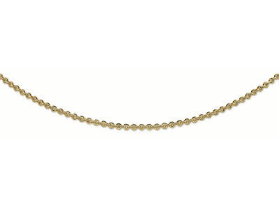 Halskette Lentille 3,8 MM Klein, 45 Cm, Gelbgold 18k