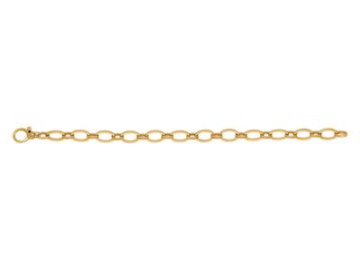 Armband Abwechselnde Ovale Maschen,20,5 Cm, 18k Gelbgold - Standard Bild - 1