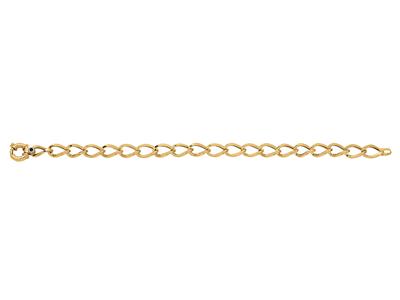 Armband Ovale Klare Masche, 8 Mm, 19 Cm, 18k Gelbgold