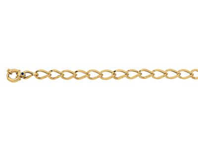 Armband Ovale Klare Masche, 8 Mm, 19 Cm, 18k Gelbgold - Standard Bild - 2