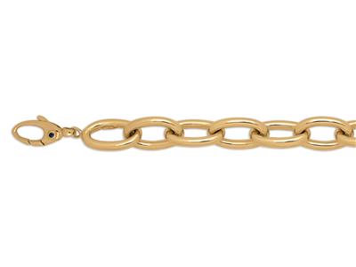 Armband Längliche Ringe 12,50 Mm, 21 Cm, 18k Gelbgold - Standard Bild - 2