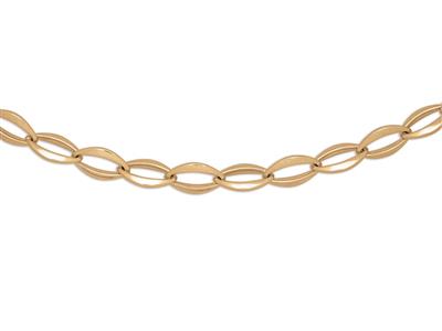 Halskette Ovale Masche Breit 10,5 Mm, 45 Cm, Gelbgold 18k - Standard Bild - 1