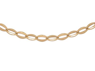 Halskette Große Ovale Glieder 10,5 Mm, 45 Cm, Gelbgold 18k - Standard Bild - 1