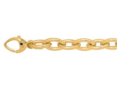 Ovalglieder Armband 9,5 Mm, 20cm, 18k Gelbgold - Standard Bild - 1