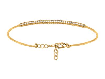Armreif Jonc, Diamanten 0,21 Ct, 58mm, 18 Karat Gelbgold