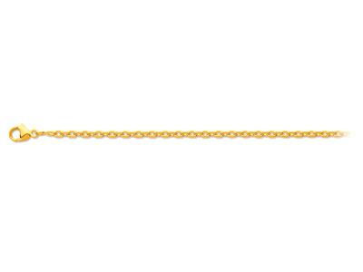 Kette Aus Forçat-maschen Mit Diamantbeschichtung 1,00 Mm, 42 Cm, Gelbgold 18k