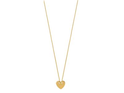 Halskette Herz, Kette 40-42 Cm, Gelbgold 18k