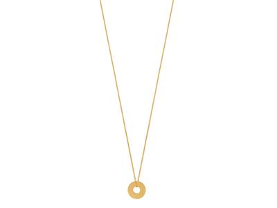 Halskette Scheibe, Kette 40-42 Cm, Gelbgold 18k - Standard Bild - 1