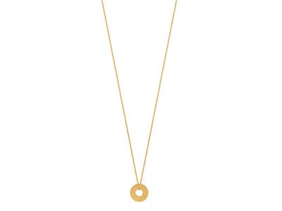 Halskette Scheibe, Kette 40-42 Cm, Gelbgold 18k - Standard Bild - 1