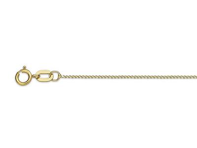 Kette Mit Diamantbesetztem Gourmet-mesh 0,60 Mm, 45 Cm, Gelbgold 18k - Standard Bild - 2