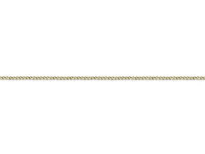Kette Mit Diamantbesetzte Gourmette-gliederkette 0,60 Mm, 45 Cm, Gelbgold 18k - Standard Bild - 3