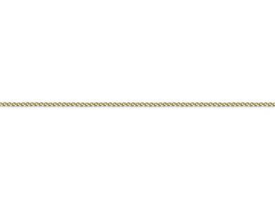 Kette Mit Diamantbesetztem Gourmet-mesh 0,60 Mm, 45 Cm, Gelbgold 18k - Standard Bild - 3