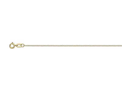 Kette Mit Diamantbesetztem Gourmet-mesh 0,80 Mm, 45 Cm, Gelbgold 18k - Standard Bild - 1