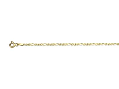 Kette Mit Abwechselndem 1/3 Ankerkettenglied, 1,80 Mm, 40 Cm, 18k Gelbgold - Standard Bild - 1