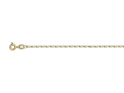 Kette Mit 1/1 Ultraflachen Wechselgeflecht 1,3 MM 50 Cm, Gelbgold 18k - Standard Bild - 1
