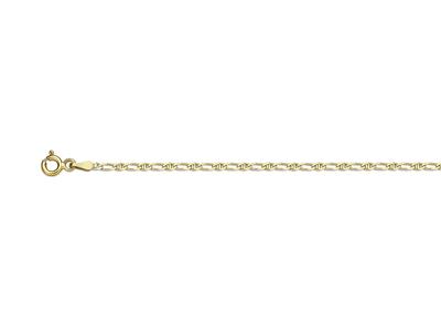 Kette Forçat Marine Alternée 11, 1,8 Mm, 45 Cm, Gelbgold 18k