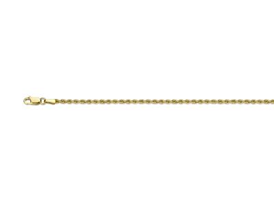 Maschenkette Hohlseil 2,1 Mm, 40 Cm, Gelbgold 18k - Standard Bild - 1