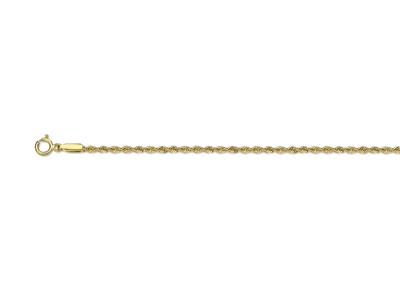 Maschenkette Hohlseil 1,7 Mm, 42 Cm, Gelbgold 18k