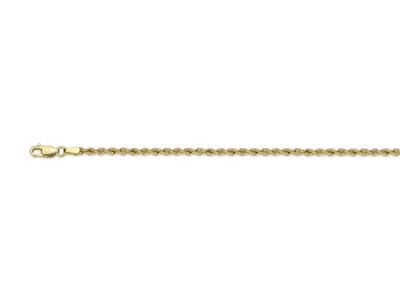 Maschenkette Hohlseil 2,7 Mm, 45 Cm, Gelbgold 18k