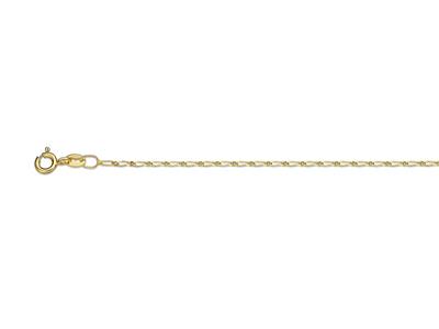 Kette Mit Alternierenden Maschen 11, 1,3 Mm, 50 Cm, Gelbgold 18k