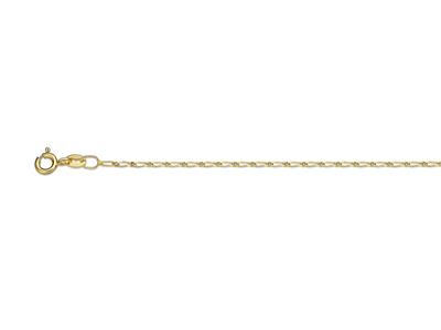 Kette Mit Alternierenden Maschen 1/1, 1,3 Mm, 40 Cm, Gelbgold 18k - Standard Bild - 1