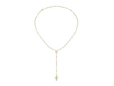 Rosenkranz Kugeln 1,80 MM Kreuz Undwunderbare Jungfrau, 55 Cm, Gelbgo Ld 18k - Standard Bild - 2