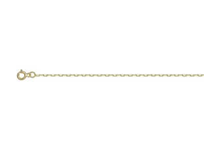 Knochelkette Forçat Claire Diamantbeschichtet 1,35 Mm, 25 Cm, Gelbgold 18k