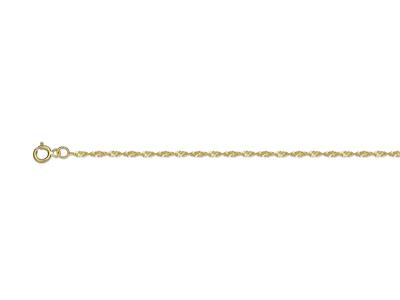 Fukette Singapur 1,1 MM Masche, 25 Cm, Gelbgold 18k
