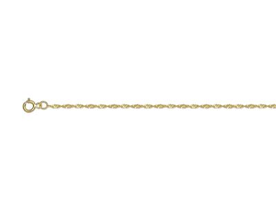 Fukette Singapur 1,1 MM Masche, 25 Cm, Gelbgold 18k