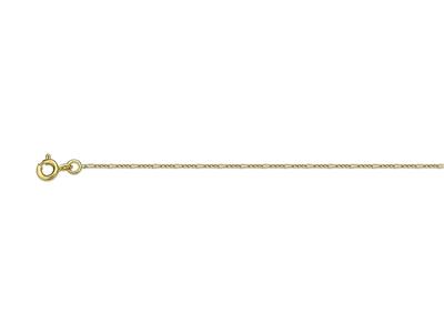 Kette Mit Alternierenden Maschen 13, 0,85 Mm, 42 Cm, Gelbgold 18k