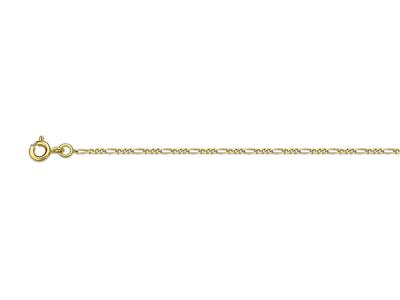 Kette Mit Alternierenden Maschen 13, 1,3 Mm, 45 Cm, Gelbgold 18k