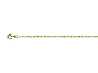 Kette Mit Alternierenden Maschen 1/3, 1,3 Mm, 50 Cm, Gelbgold 18k - Standard Bild - 1