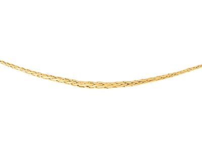 Kette Aus Palmblattmaschen Mit Fall 3,50 Mm, 45 Cm, Gelbgold 18k - Standard Bild - 1