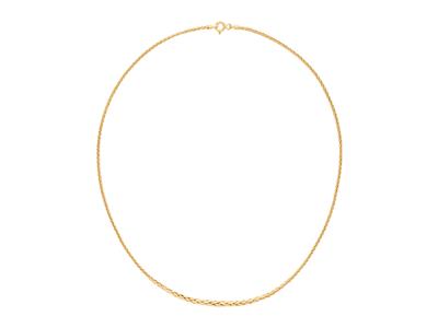 Palmier-gliederkette Mit Abfallendem Design 3,50mm, 45 Cm, Gelbgold 18k - Standard Bild - 2