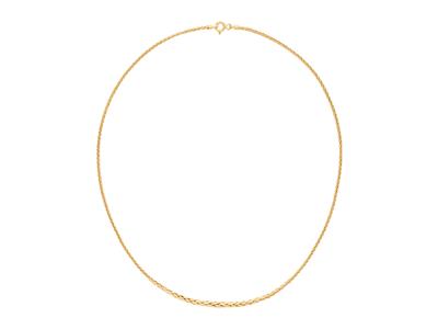 Kette Aus Palmblattmaschen Mit Fall 3,50 Mm, 45 Cm, Gelbgold 18k - Standard Bild - 2