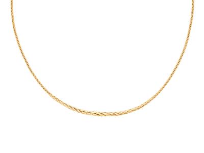 Palmier-gliederkette Mit Abfallendem Design 3,50mm, 45 Cm, Gelbgold 18k - Standard Bild - 3
