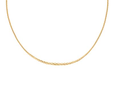 Kette Aus Palmblattmaschen Mit Fall 3,50 Mm, 45 Cm, Gelbgold 18k - Standard Bild - 3