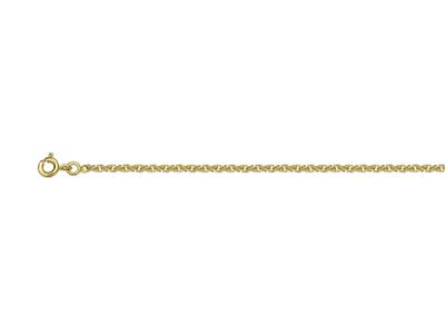 Fukette Singapur Hohlmasche 2 Mm, 25 Cm, Gelbgold 18k