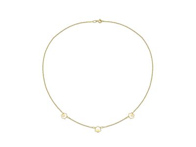 Halskette Durchbrochene Blumen, 45 Cm, 18k Gelbgold - Standard Bild - 2