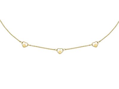 Halskette Durchbrochene Herzen, 42 Cm, 18k Gelbgold - Standard Bild - 1